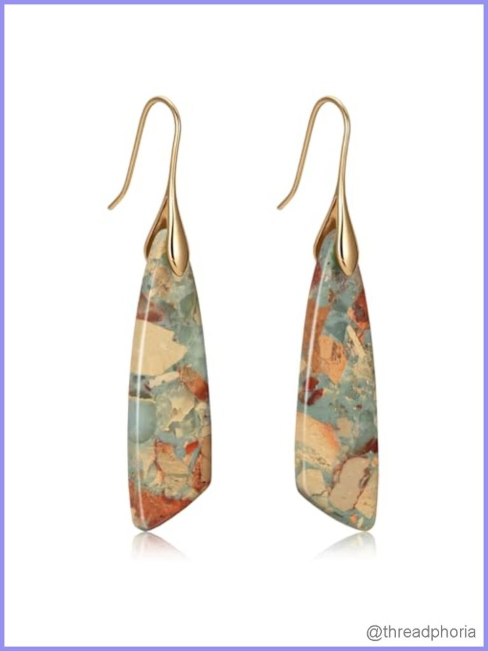 Boho Vintage Stone Drop Dangle Earrings for Women Lightweight Jewelry Gift